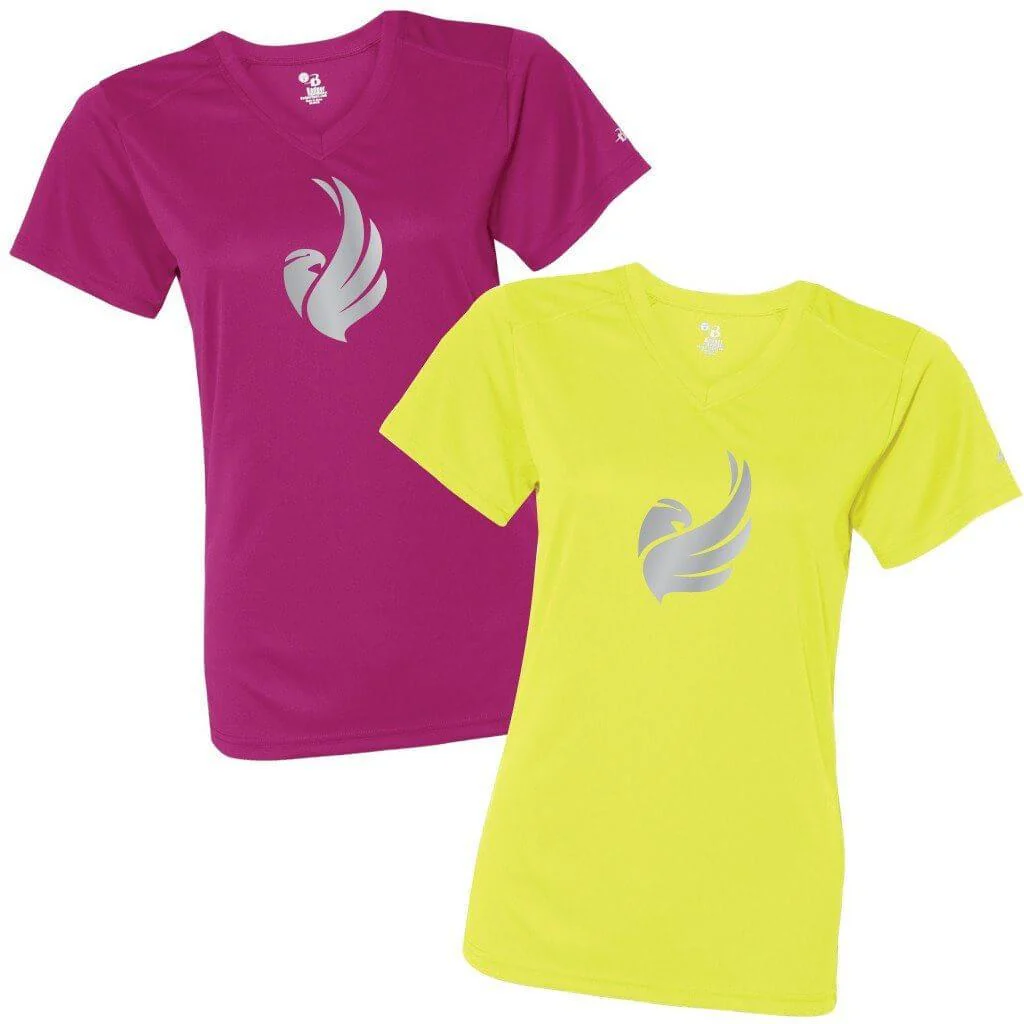 Black Hawk Women's Safety Runner Reflective V-neck Performance Shirt
