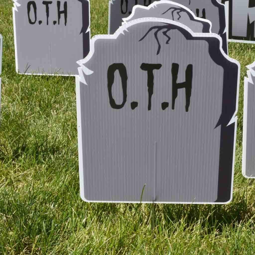 Over The Hill with Tombstones Birthday Yard Cards - Image 3