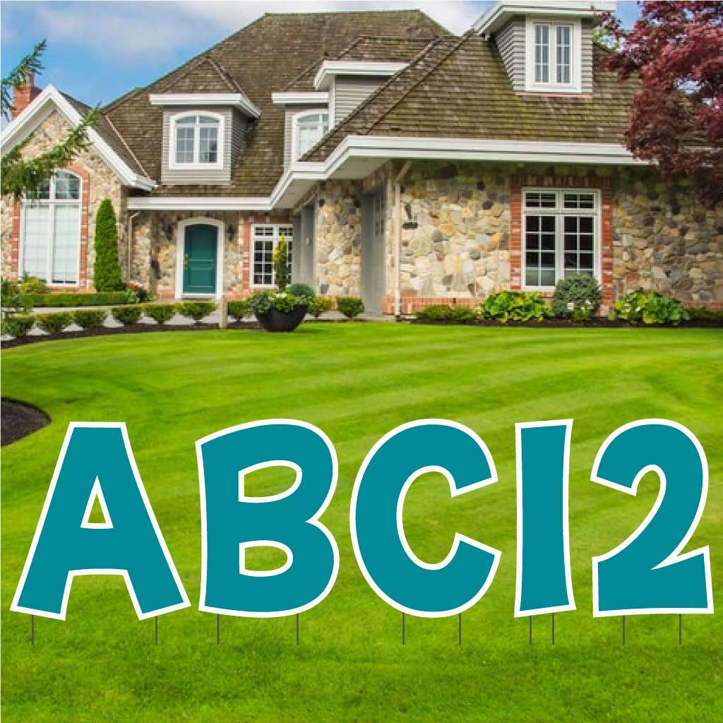Solid Color 22.75" KG The Last Time Alphabet & Number Yard Letters Set - 36 pcs - Image 13