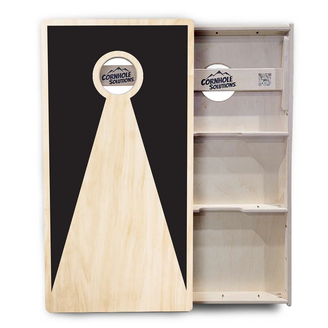 Black/Natural Keyhole Cornhole Boards - Professional Tournament Series - Image 3