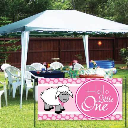 Hello Little One Baby Waterproof Vinyl Banner - Image 5