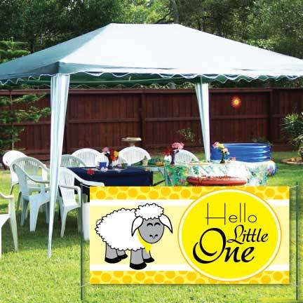 Hello Little One Baby Waterproof Vinyl Banner - Image 6