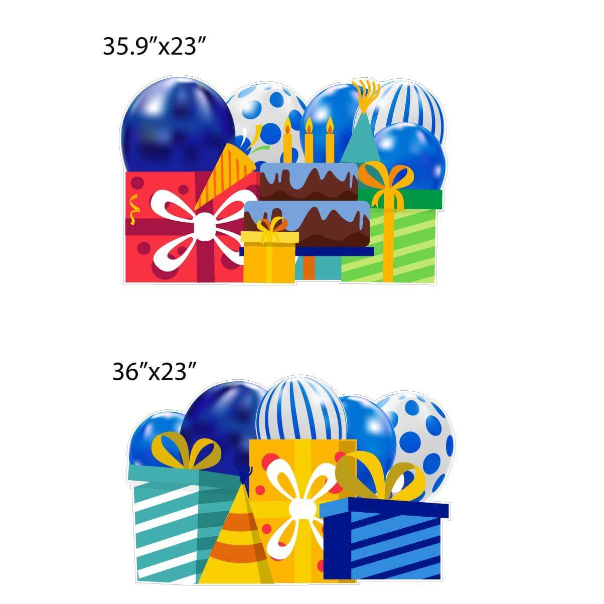 Birthday Theme Yard Card EZ Fillers 4 pc set - Image 2