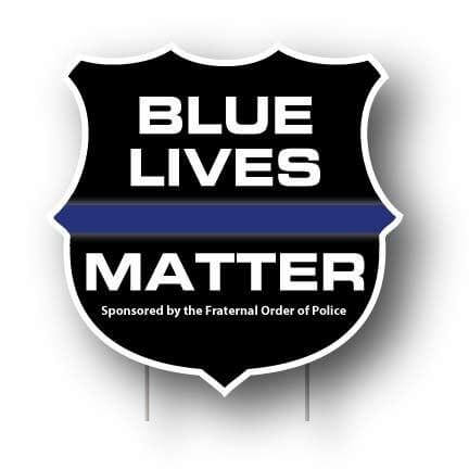 Blue Lives Matter Shield Yard Sign - Image 5