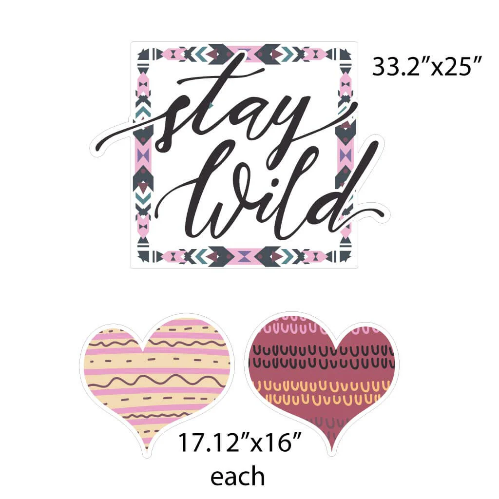 Boho Themed Stay Wild Yard Card 12 pc set - Image 3