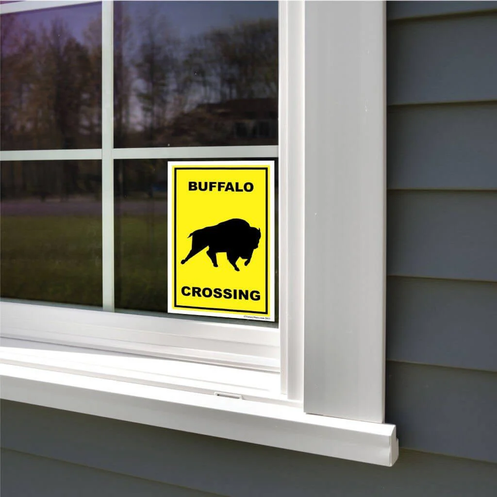 Buffalo Crossing Sign or Sticker - Image 8
