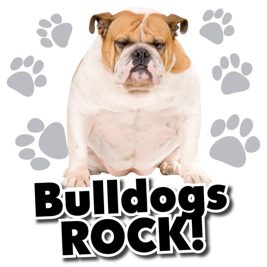 Bulldogs Rock! White T-Shirt - Image 2