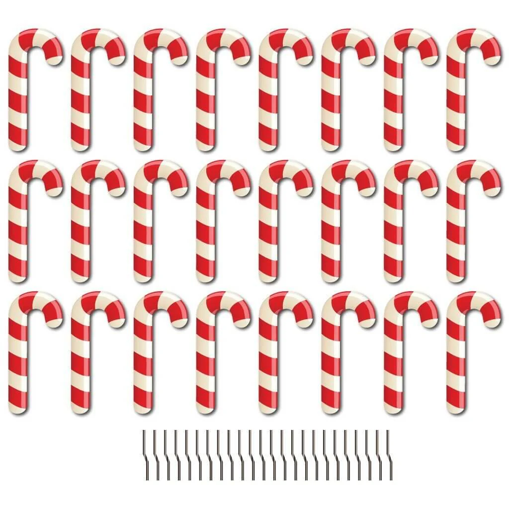 Candy Cane Christmas Pathway Marker Yard Cards 24 piece set - Image 2