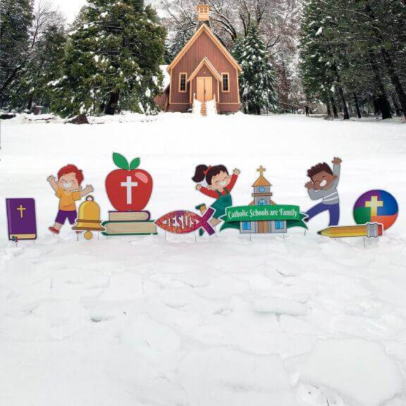 Catholic Schools Week Yard Sign Decoration - Image 2