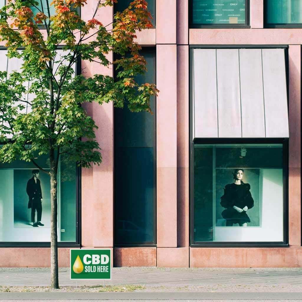 CBD Sold Here 18"x24" Yard Sign Set