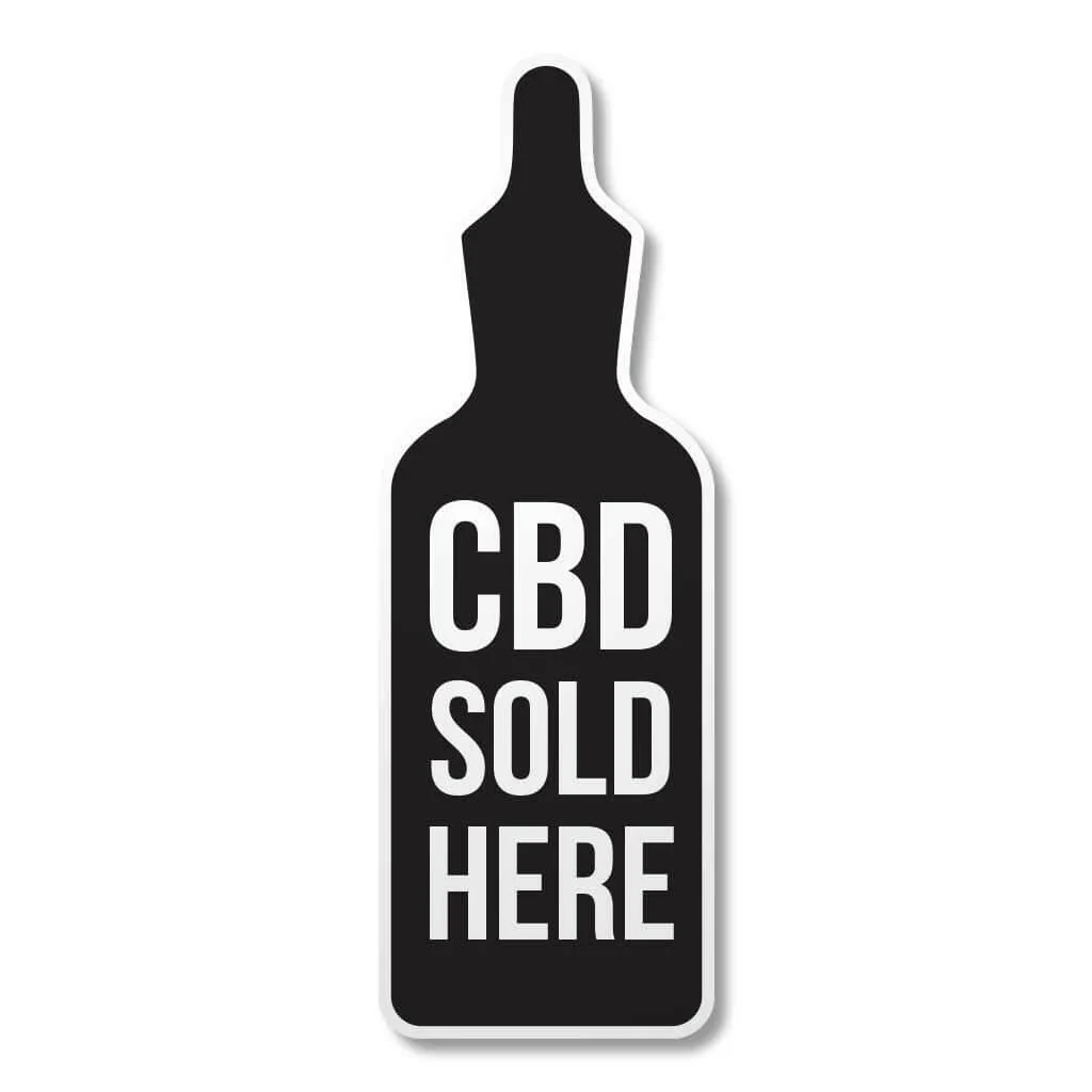 CBD Sold Here Shaped Yard Sign Set
