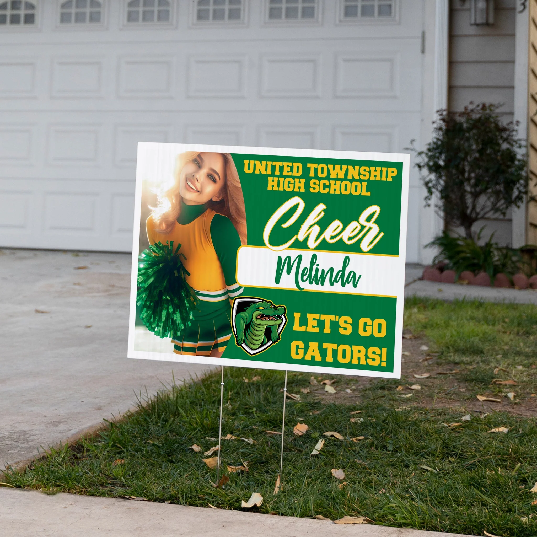 Cheerleader Team 18"x24" Custom Photo Yard Signs - Image 2