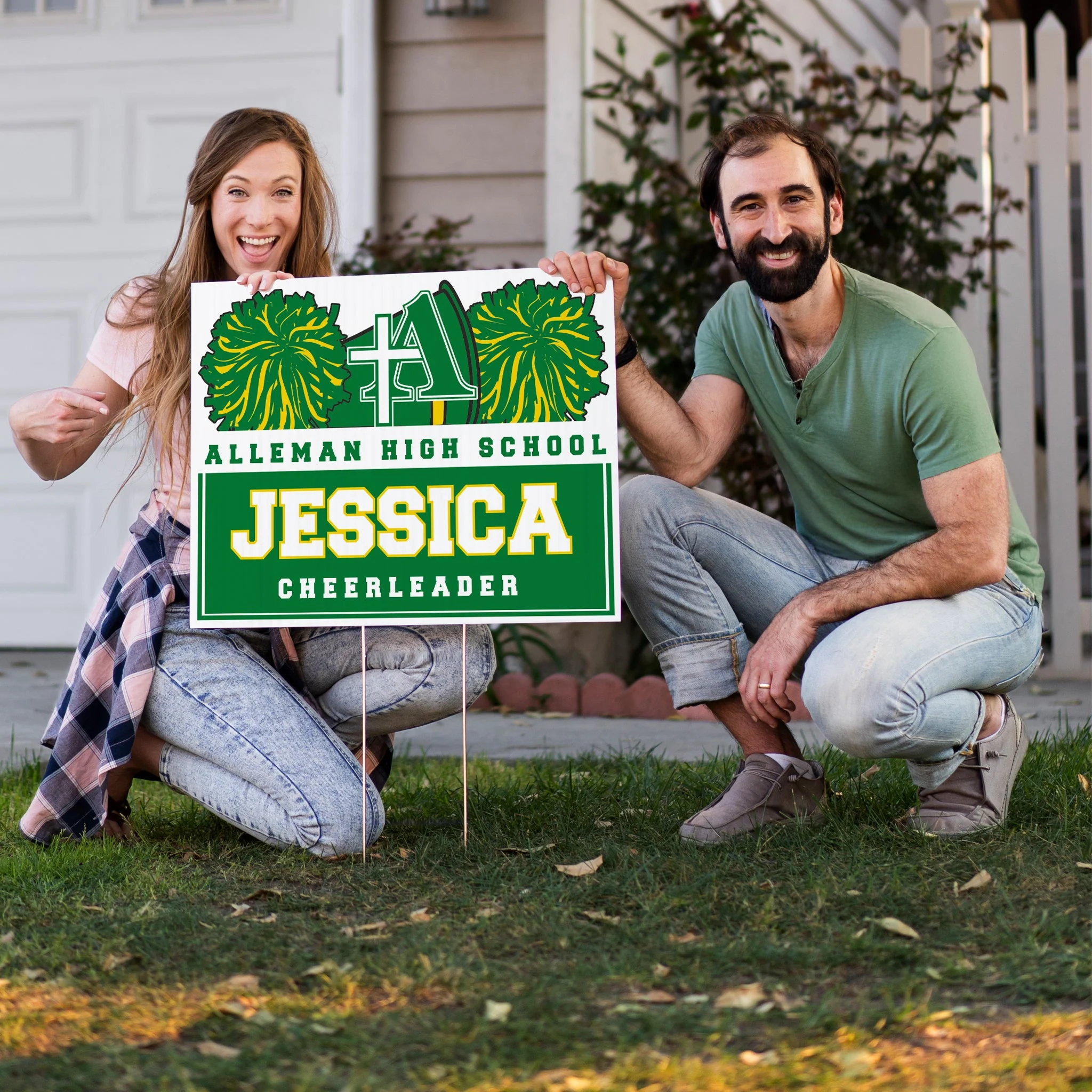 Cheerleader Team 18"x24" Custom Yard Signs - Image 3