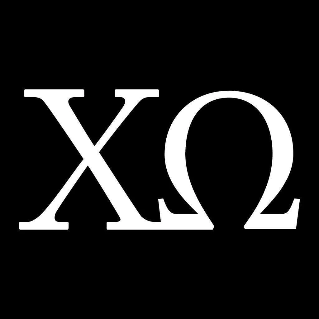 Chi Omega Black Folding Camping Chair - Image 2