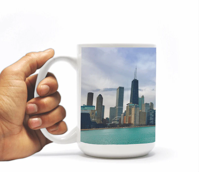 Chicago Skyline Mug & Car Decal Gift Set - Image 4