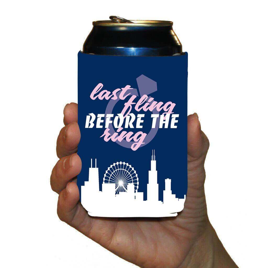 Chicago Bachelorette Party Custom Can Cooler Set - Image 6