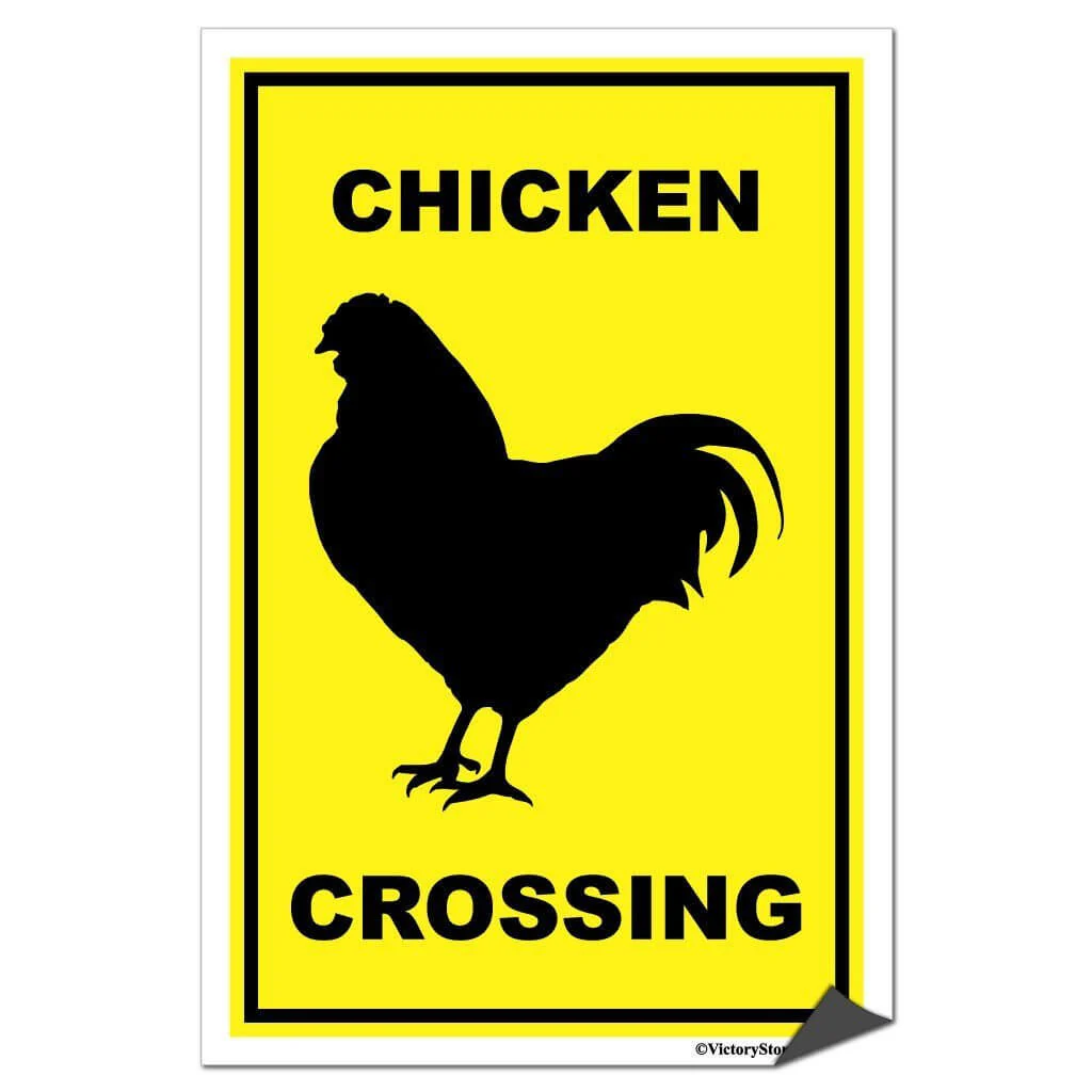 Chicken Crossing Sign or Sticker - Image 7