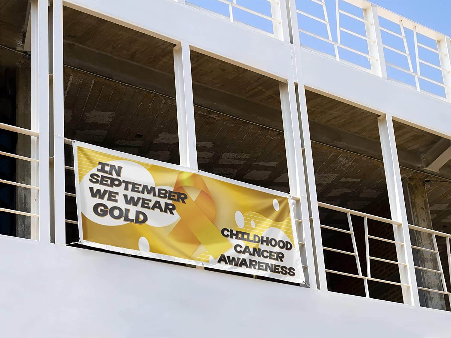 Childhood Cancer Awareness, In September We Wear Gold Banner