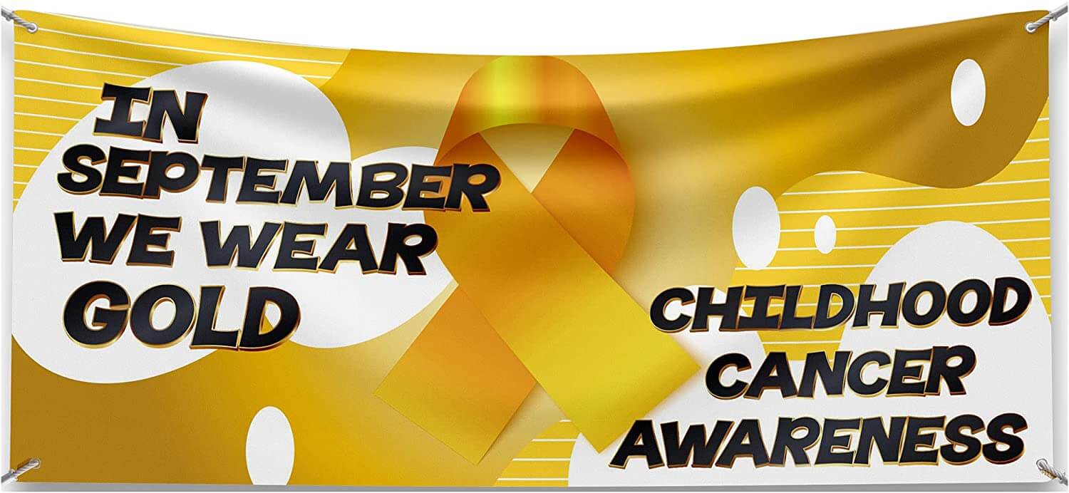 Childhood Cancer Awareness, In September We Wear Gold Banner - Image 2