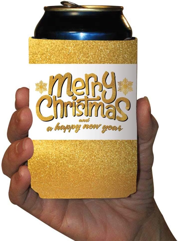 Christmas Can Coolers Pack "Merry Christmas and A Happy New Year" - Image 5