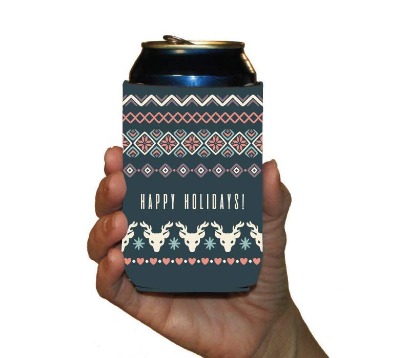 Happy Holidays Christmas Sweater Mug & Can Cooler Gift Set - Image 5