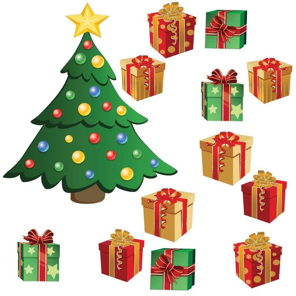 Christmas Tree with Presents Christmas Yard Card - Image 2