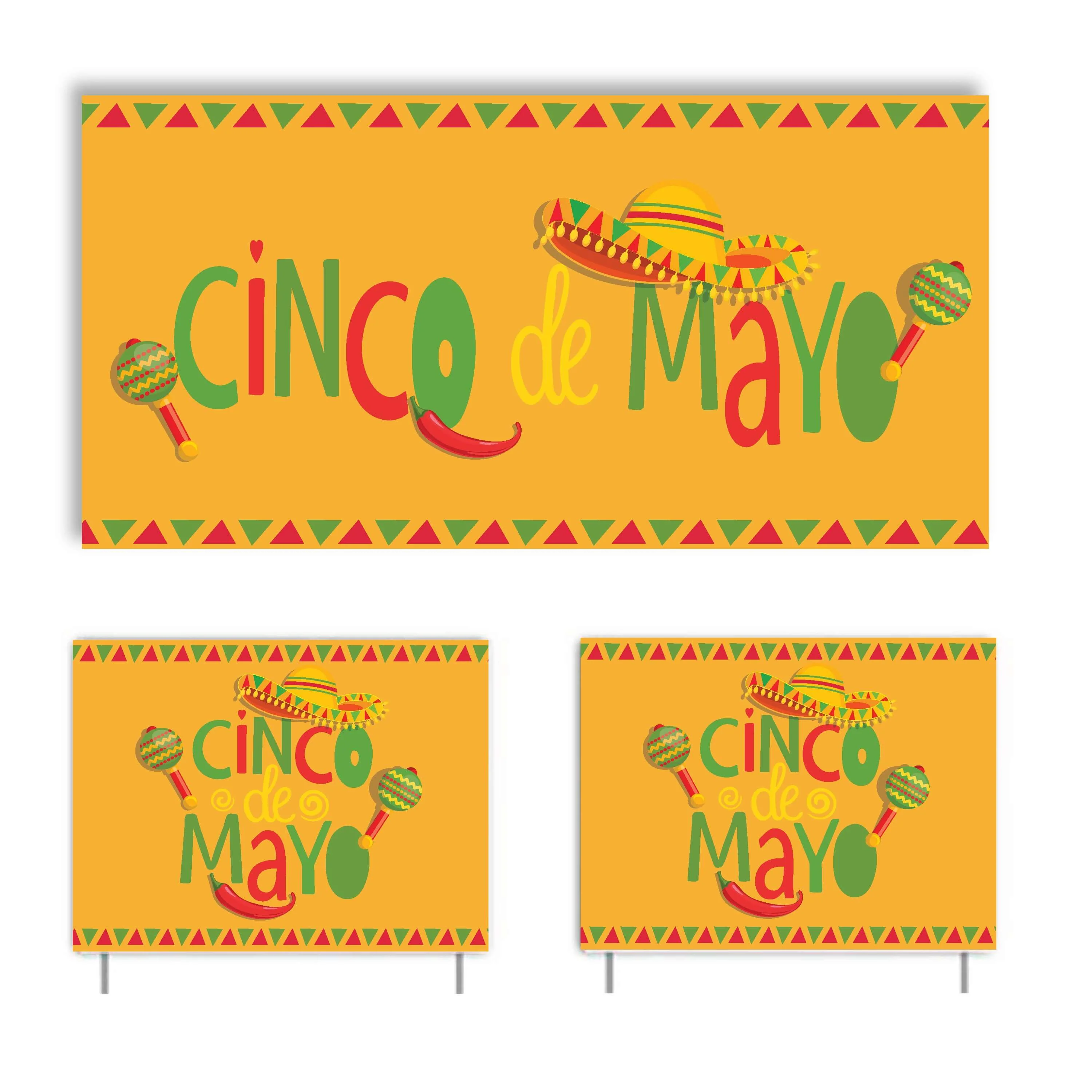 Cinco de Mayo Banner & Yard Signs Set