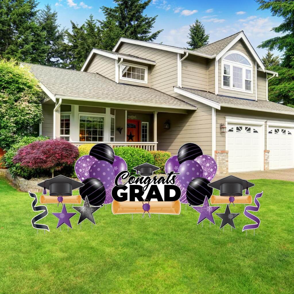 Congrats Grad Graduation Flash Yard Cards 11 pc set - Image 10