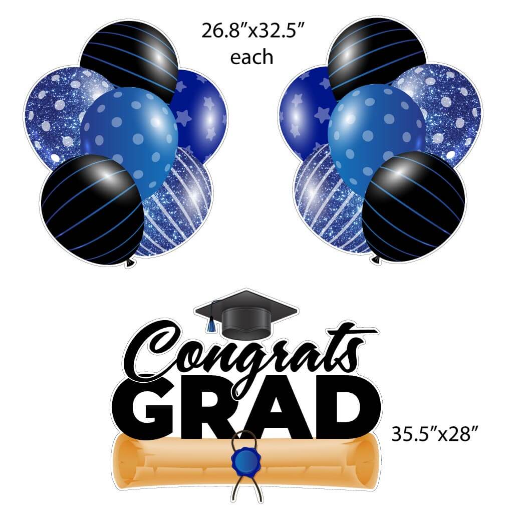 Congrats Grad Graduation Flash Yard Cards 11 pc set - Image 3