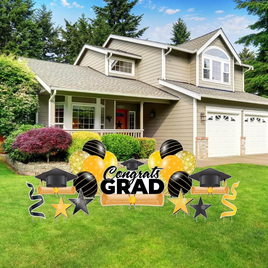 Congrats Grad Graduation Flash Yard Cards 11 pc set - Image 7