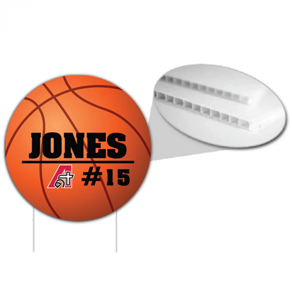 Custom Basketball Player Name, Number and Mascot Fence & Yard Signs - Image 4