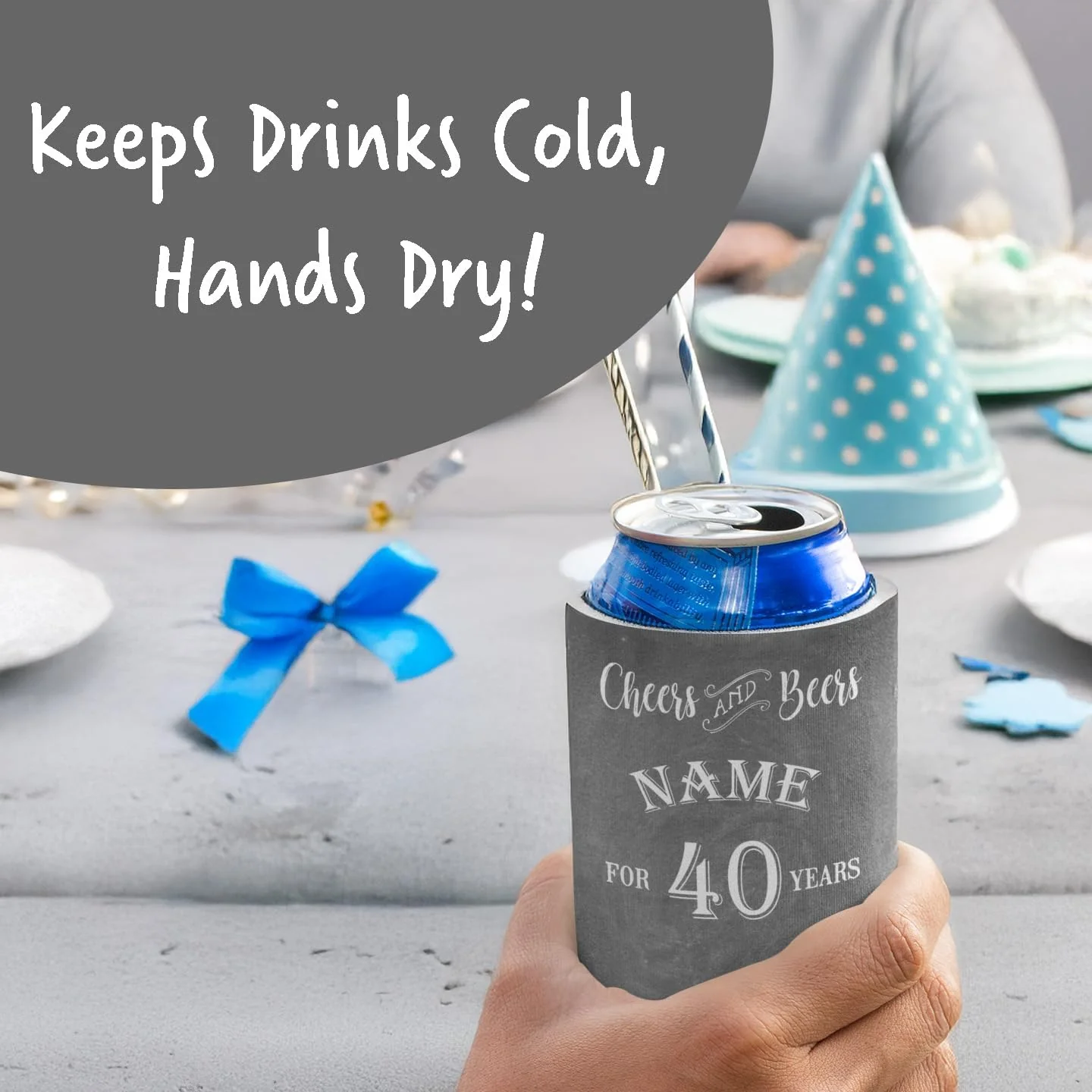 Custom Birthday Can Coolers, Cheers and Beers - Image 3