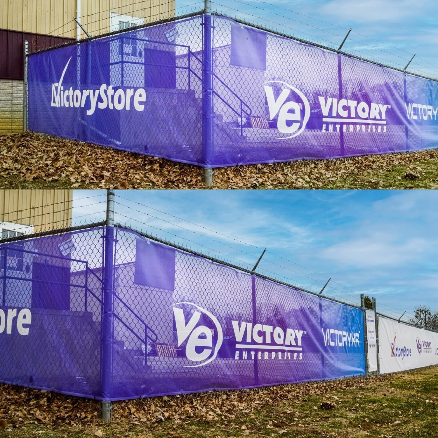 Custom 6'x50' Construction Jobsite Fence Screens – Mesh Vinyl Privacy Banner with Logos - Image 10