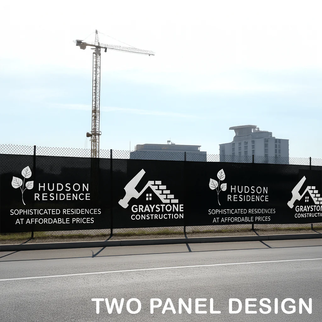 Custom 6'x50' Construction Jobsite Fence Screens – Mesh Vinyl Privacy Banner with Logos - Image 4