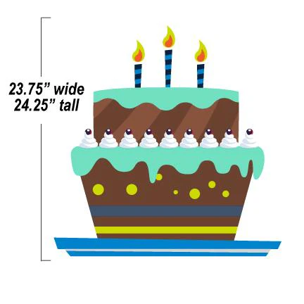 Custom Blue Happy Birthday Deluxe Yard Letters Package - Image 4