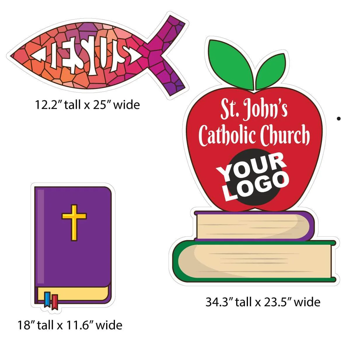 Custom Catholic Schools Week Yard Sign Decoration - Image 2