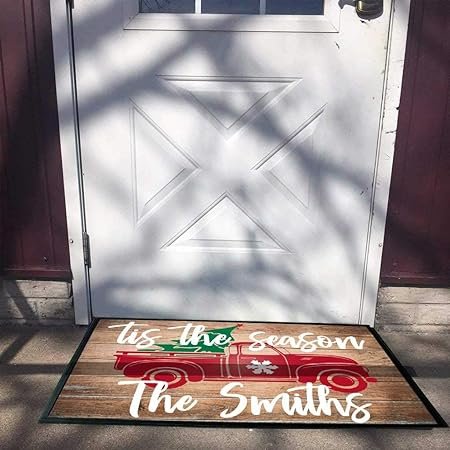 Personalized 'Tis the Season Christmas Doormat - Image 4