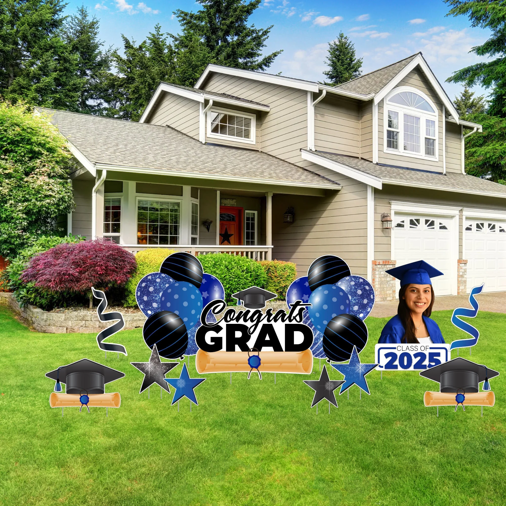 Custom 2025 Graduation Photo Cutout Yard Sign - Image 3