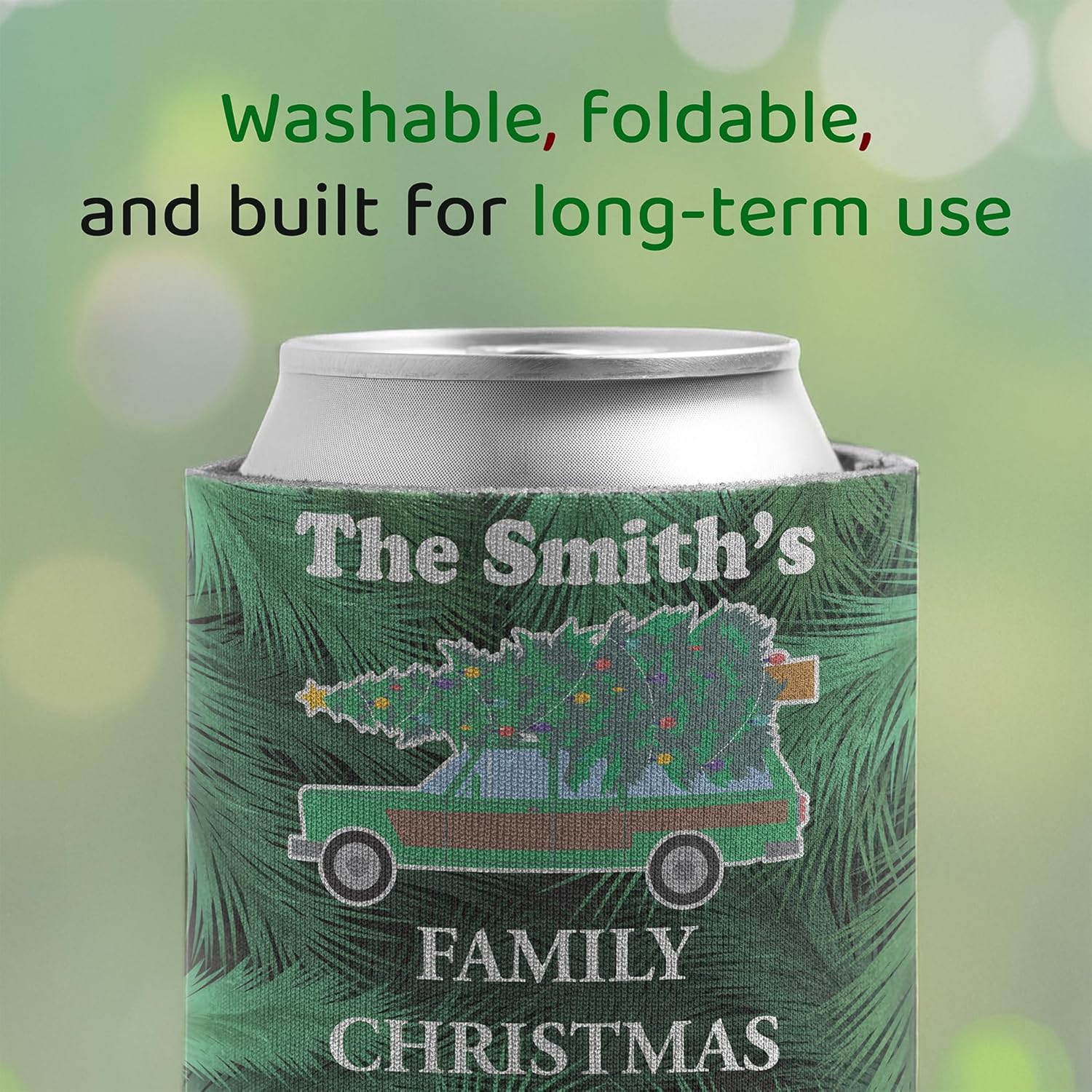 Custom Family Christmas Can Cooler Pack- "We're gonna have the hap-hap-happiest Christmas" - Image 5