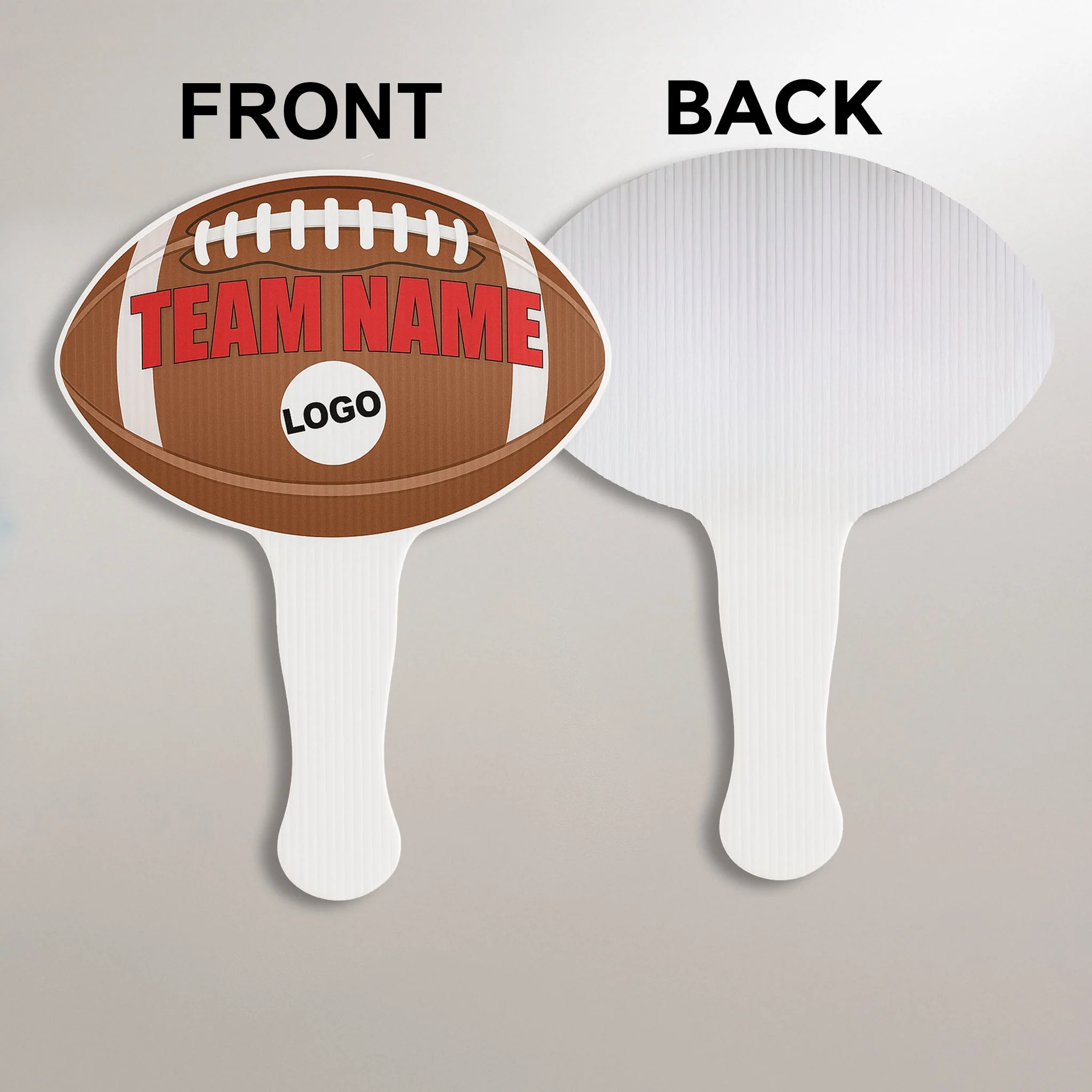 Custom Football Hand Fans | 9x10 Inch | Corrugated Plastic | Sports Wavers - Image 4