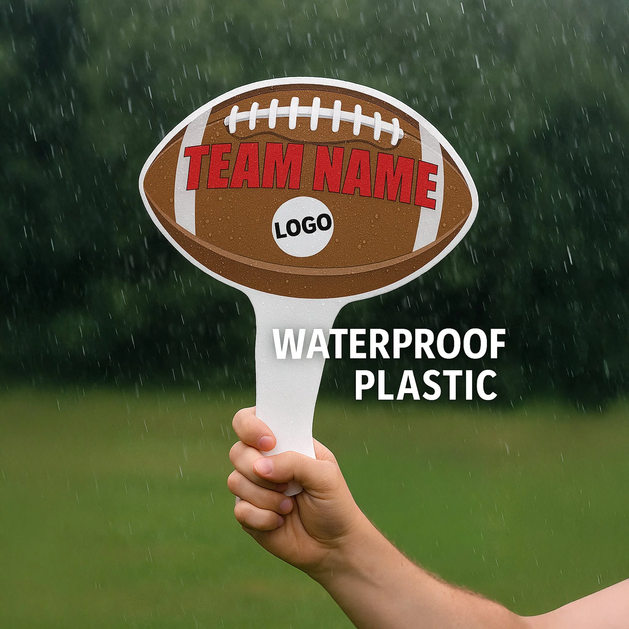 Custom Football Hand Fans | 9x10 Inch | Corrugated Plastic | Sports Wavers - Image 5