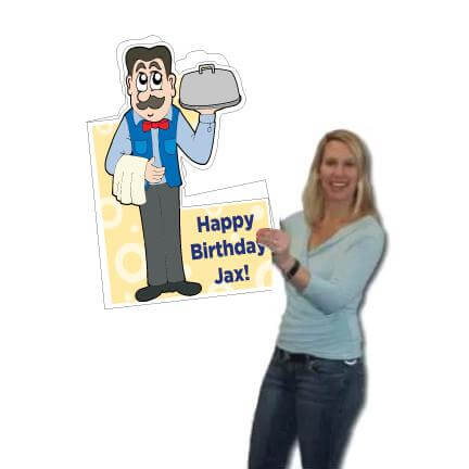 Custom Giant Waiter Greeting Card