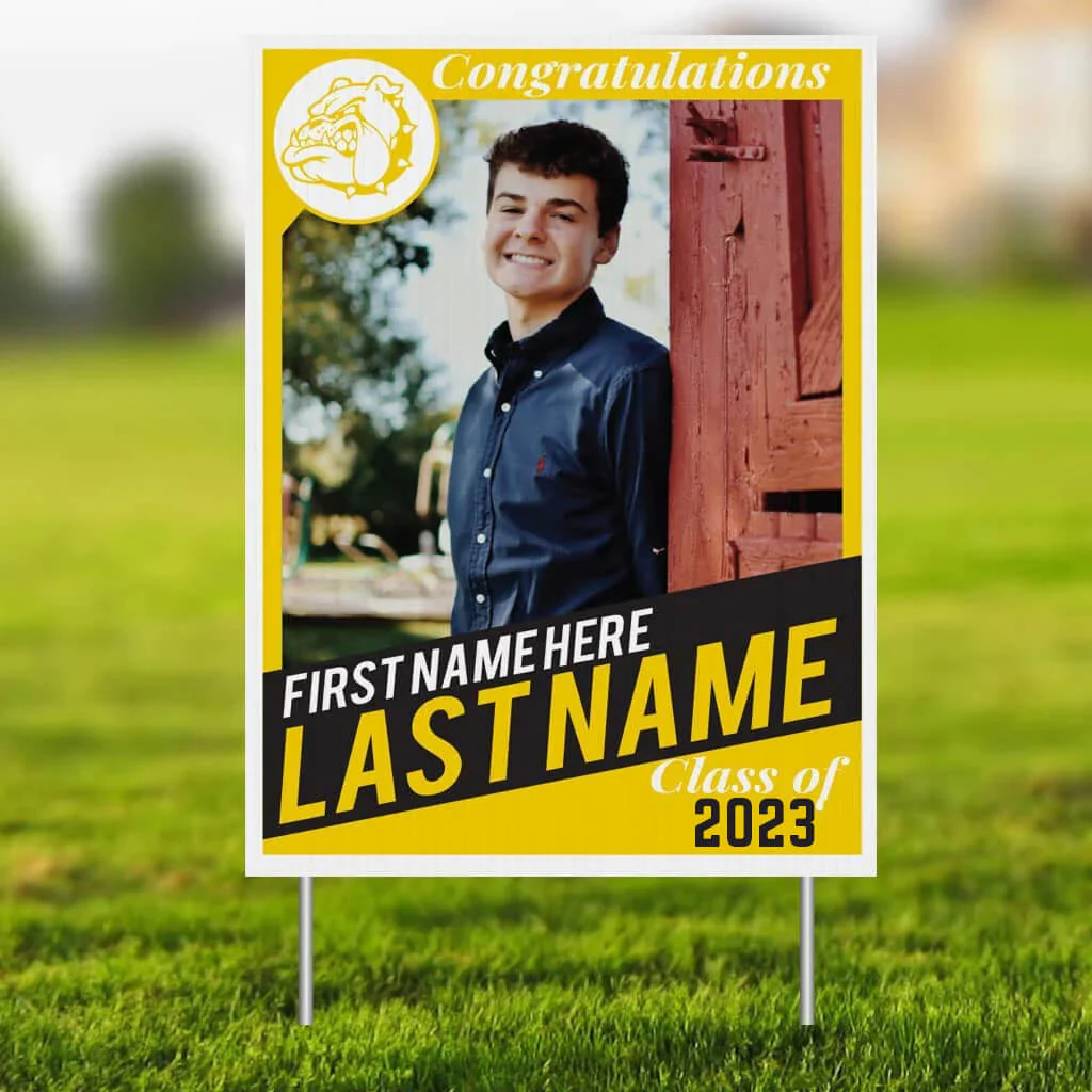 Custom Graduation Trading Card 18"x24" Yard Sign - Image 10