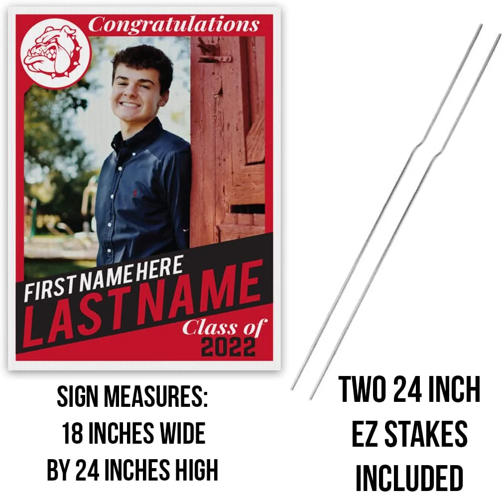 Custom Graduation Trading Card 18"x24" Yard Sign - Image 3