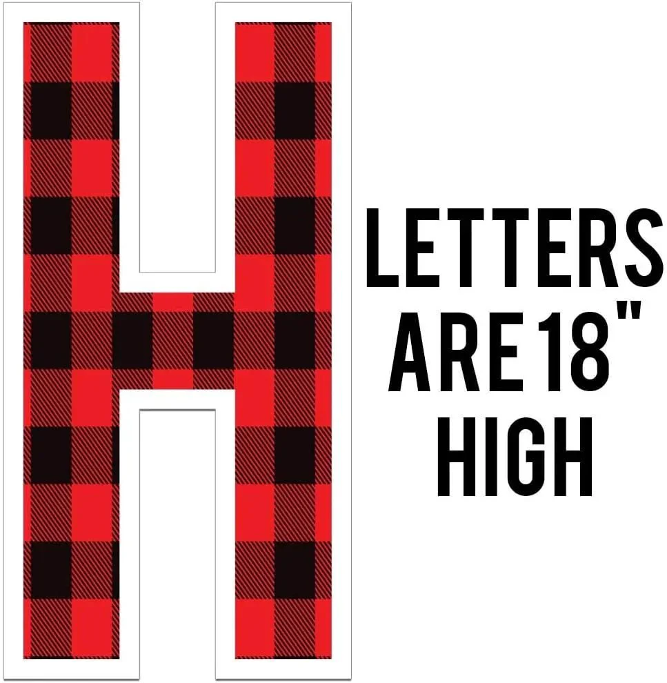 Custom Happy Birthday Buffalo Plaid Yard Card Letters - Image 2