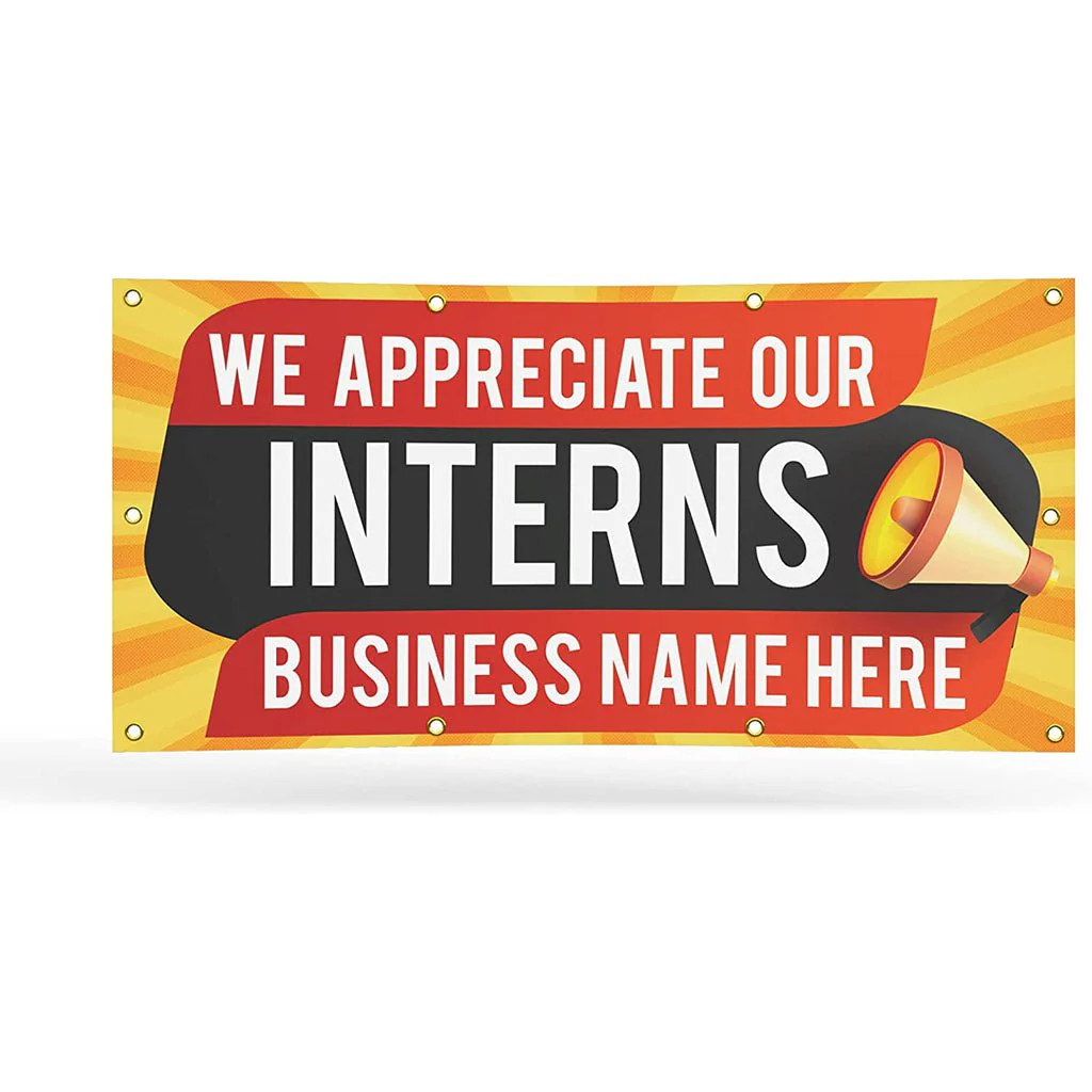 Custom Intern Appreciation - Vinyl Banner - Image 2