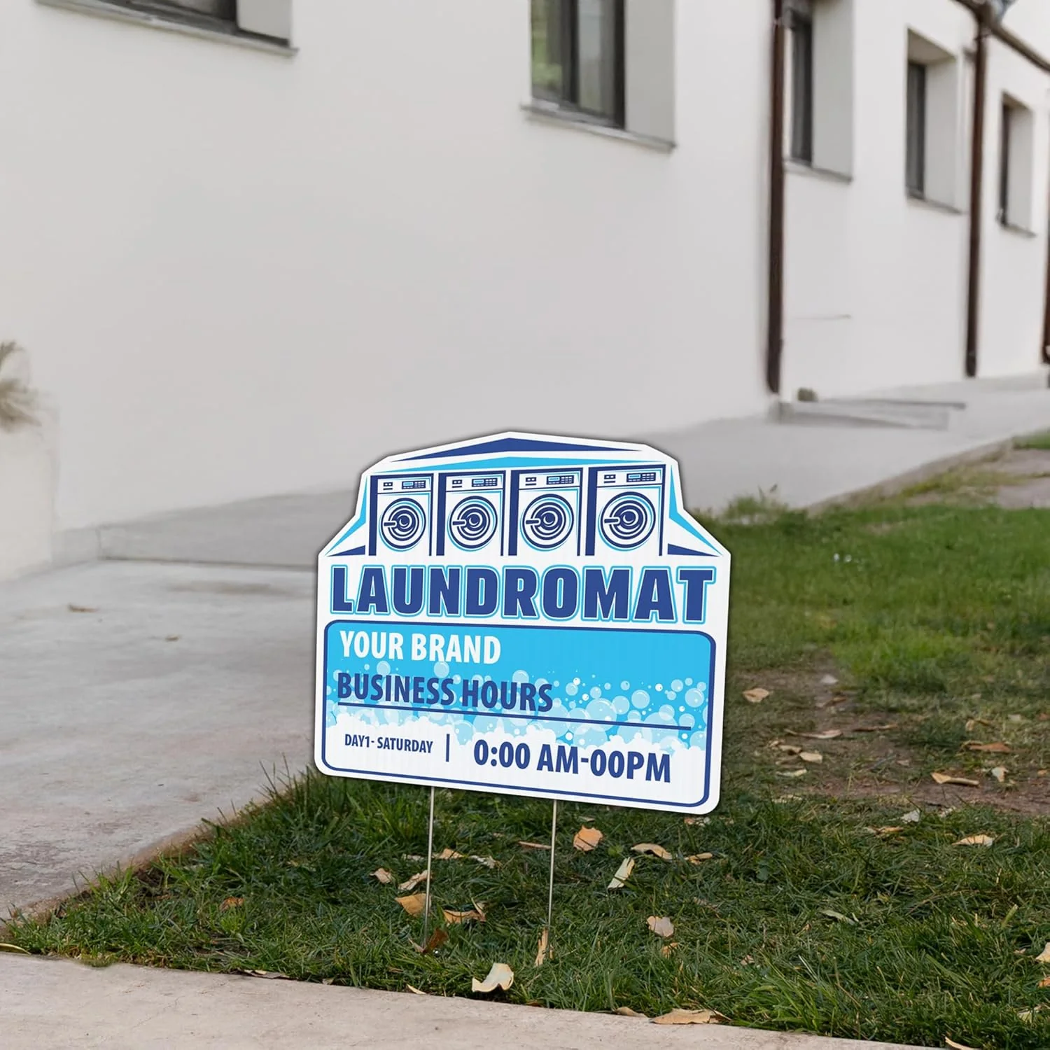 Custom Laundromat Yard Signs | 10-Pack | 20 EZ Stakes Included - Image 4