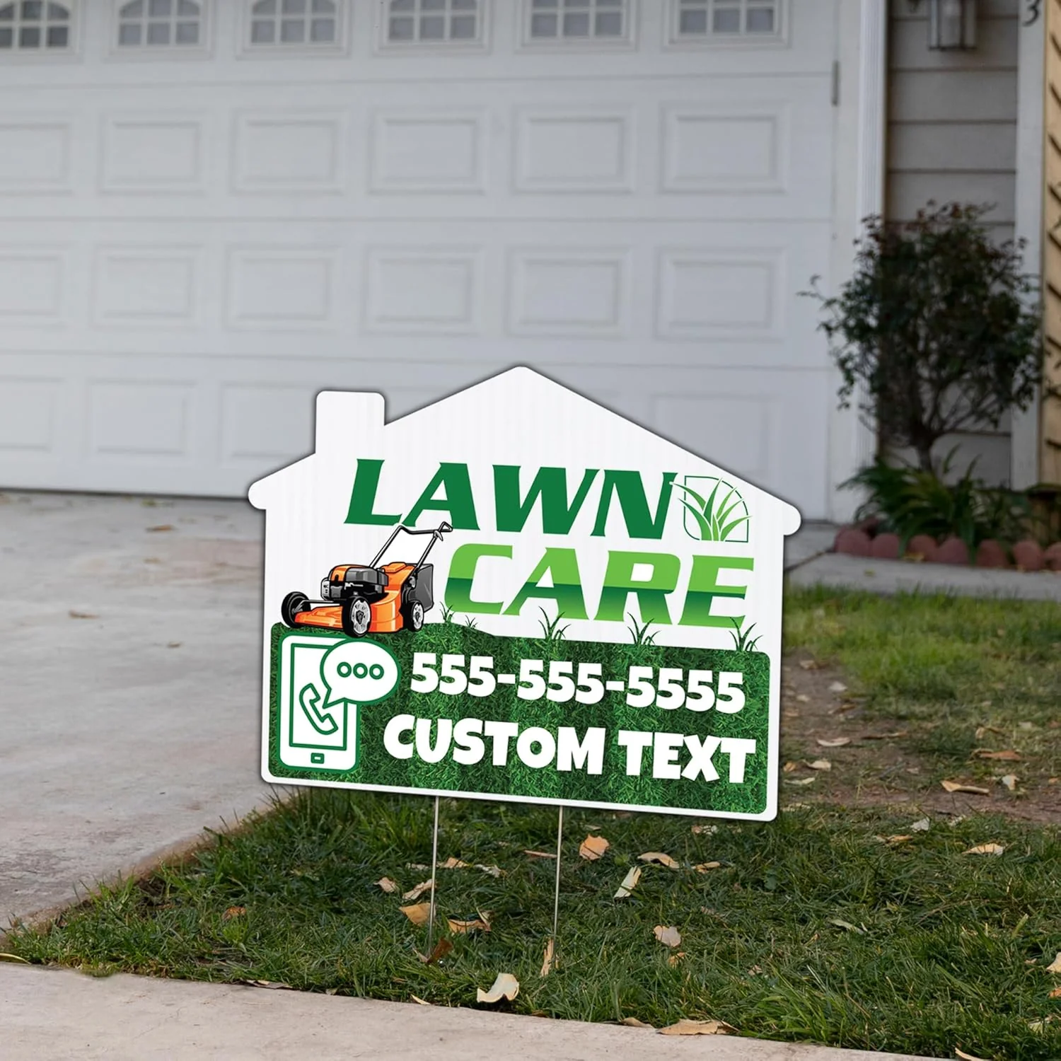 Custom Lawn Care Yard Signs | 10-Pack | 20 EZ Stakes Included - Image 5