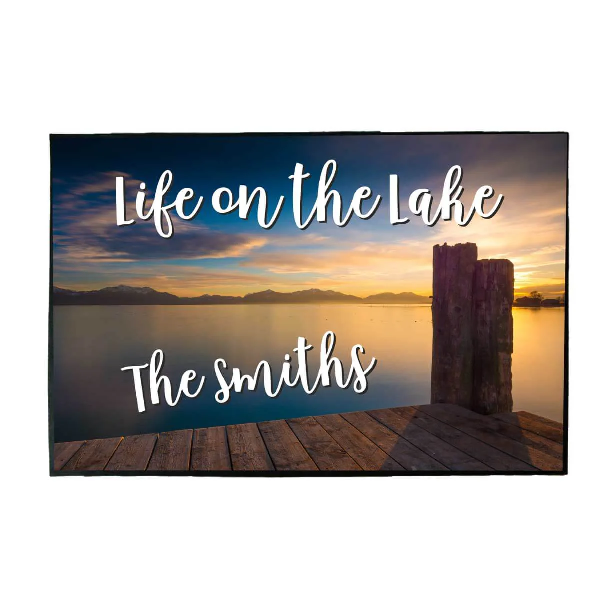 Personalized Life on the Lake Lakehouse Doormat - Image 5