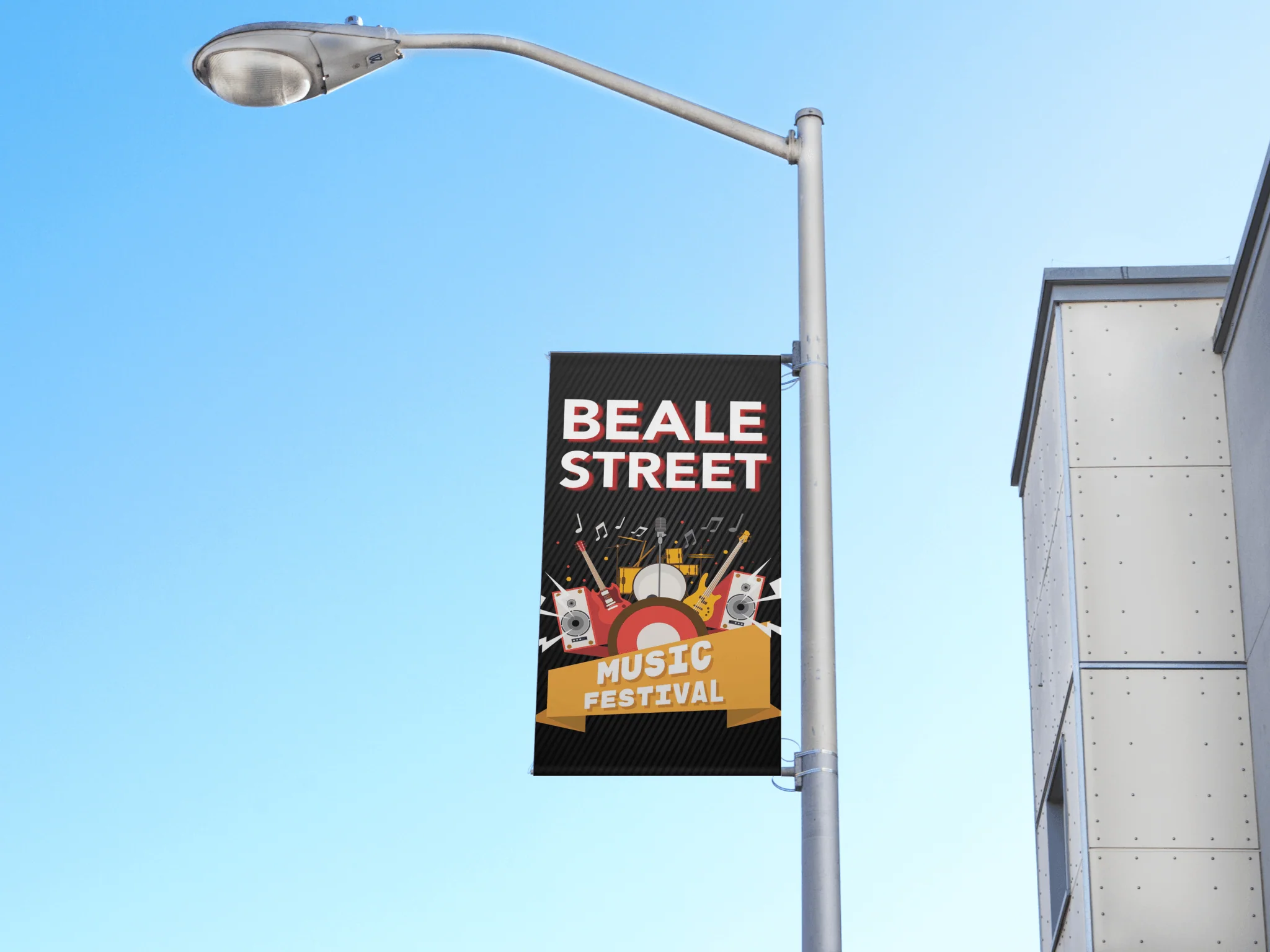 Custom Music Festival Pole Banner
